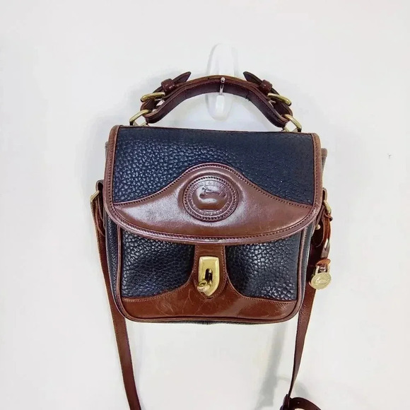 Dooney & Bourke vintage black leather saddle bag crossbody - Picture 7 of 16